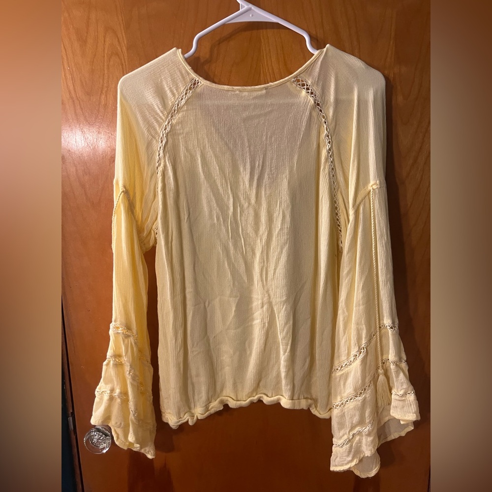 Altar'd State Light Yellow Blouse - Picture 3 of 5